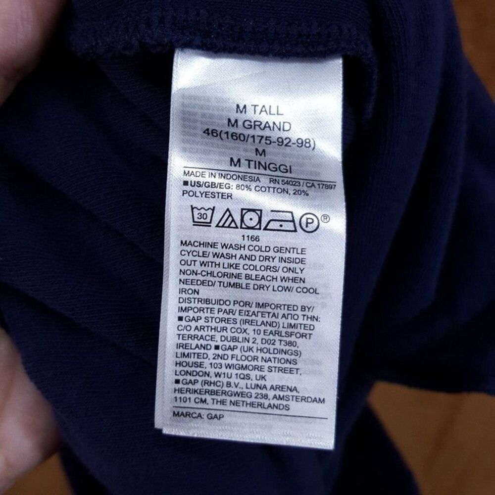 GAP Pants Womens Tall Medium Navy Pull On Relaxed Straight Leg Terry Lounge - Picture 4 of 8